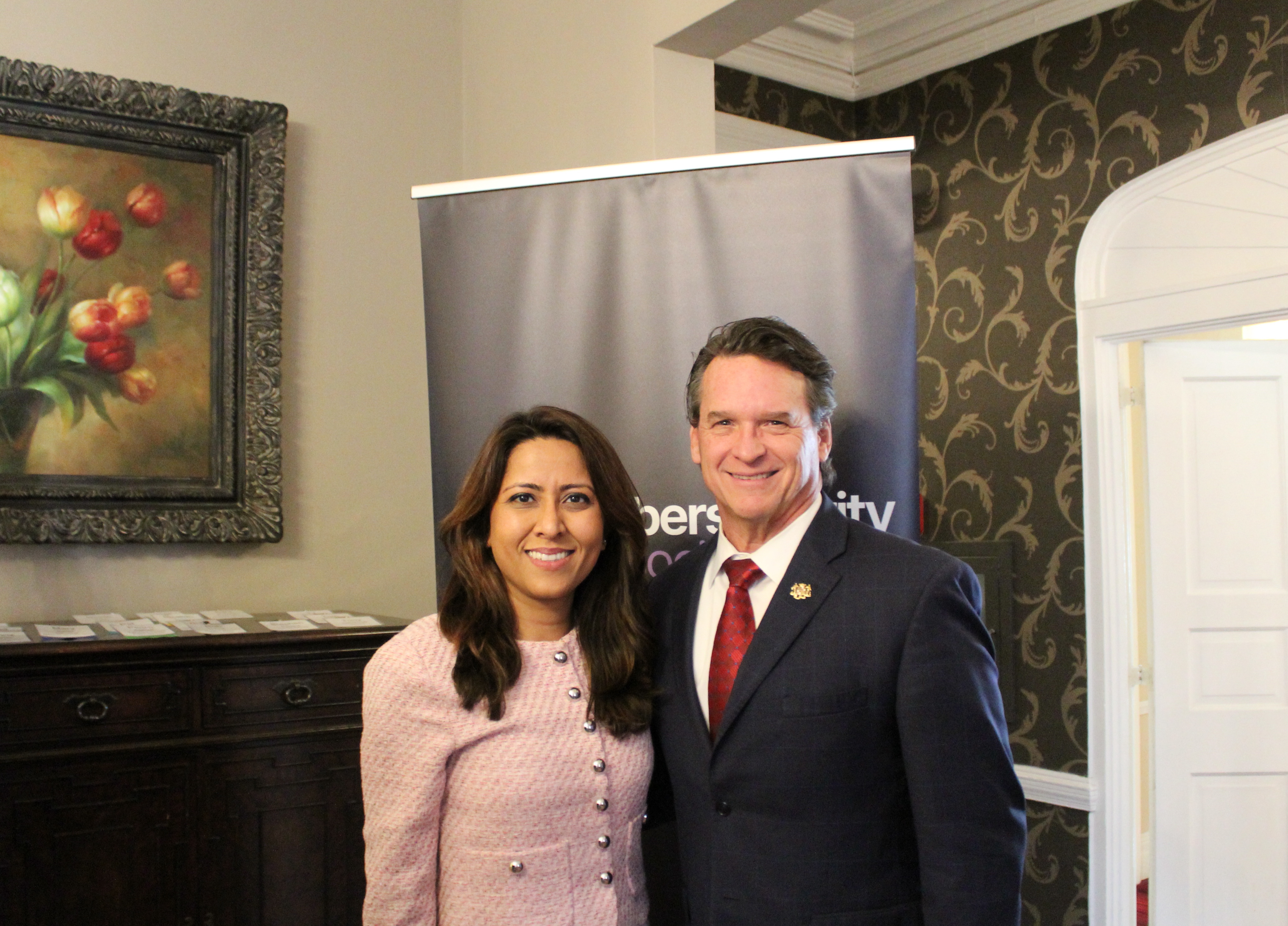 Nish Thakker and Senator Steve Hershey