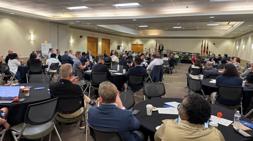Cybersecurity professionals networking at the 2025 Southern Maryland Cyber Summit hosted by ePlus Technologies