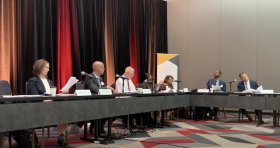 Maryland Cybersecurity Council members seated around a conference table during the October 28, 2025 leadership meeting.