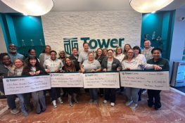 TowerCares Foundation, the philanthropic arm of Tower Federal Credit Union, donated $70,000 to local food banks and pantries during Employee Appreciation Week.
