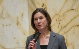 Senator Hester of Maryland testifies on Senate Floor.